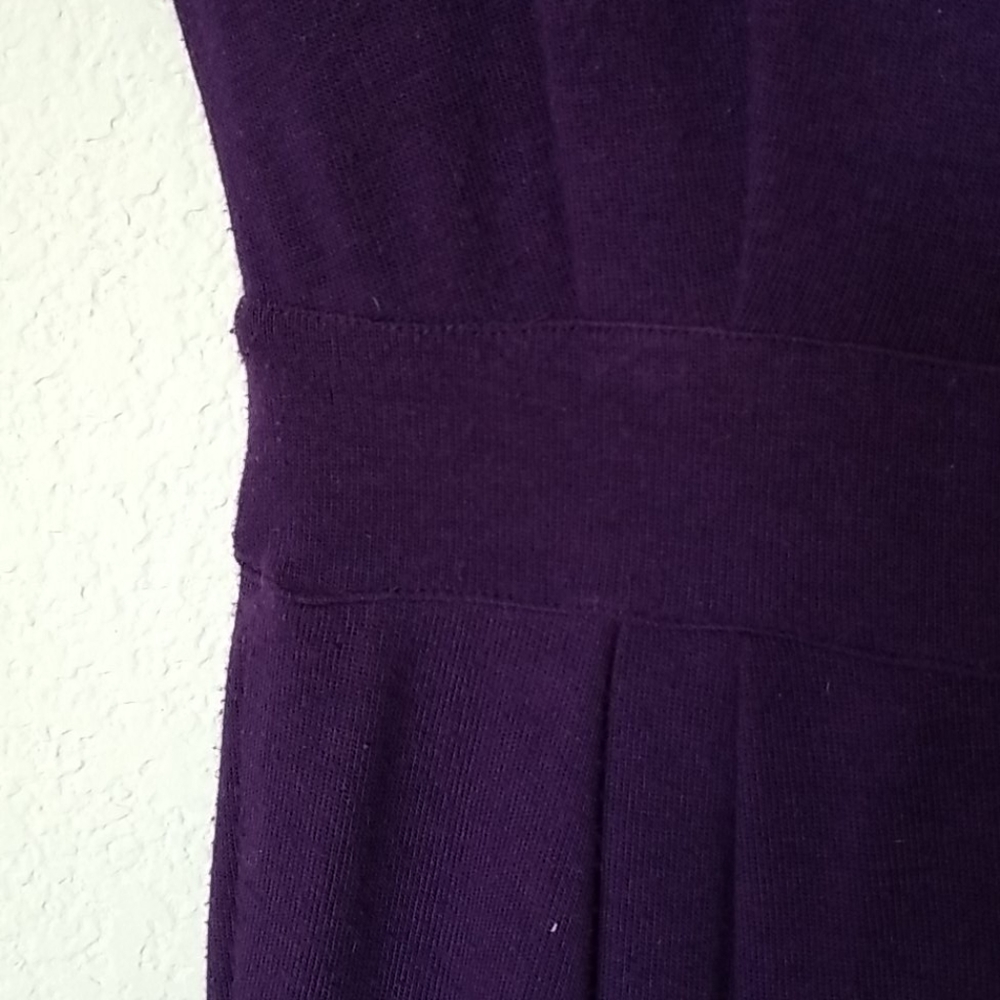 Deep purple mini sweater dress - Picture 2 of 4